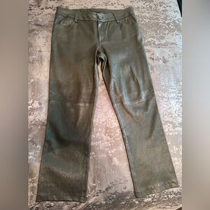 Elie Tahari Black Leather Jeans, Size 8, Retailed For $599!